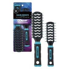 Conair Grip  Lift Vent Hairbrush 2-Pack, Nylon Bristles, Full  Mid-Size Set