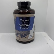 Natures Premium Fish Oil Capsules 160 Count Softgels Purity Plus OMEGA-3 08/2026