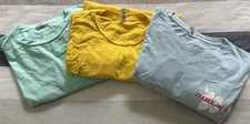 Set Of 3 Trader Joe’s Crew/Staff T Shirts Unisex (Yellow,Pale Blue, Aquamarine)
