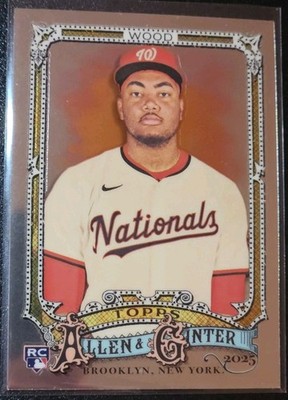 2025 Topps Allen and Ginter #101 James Wood RC Chrome Washington Nationals