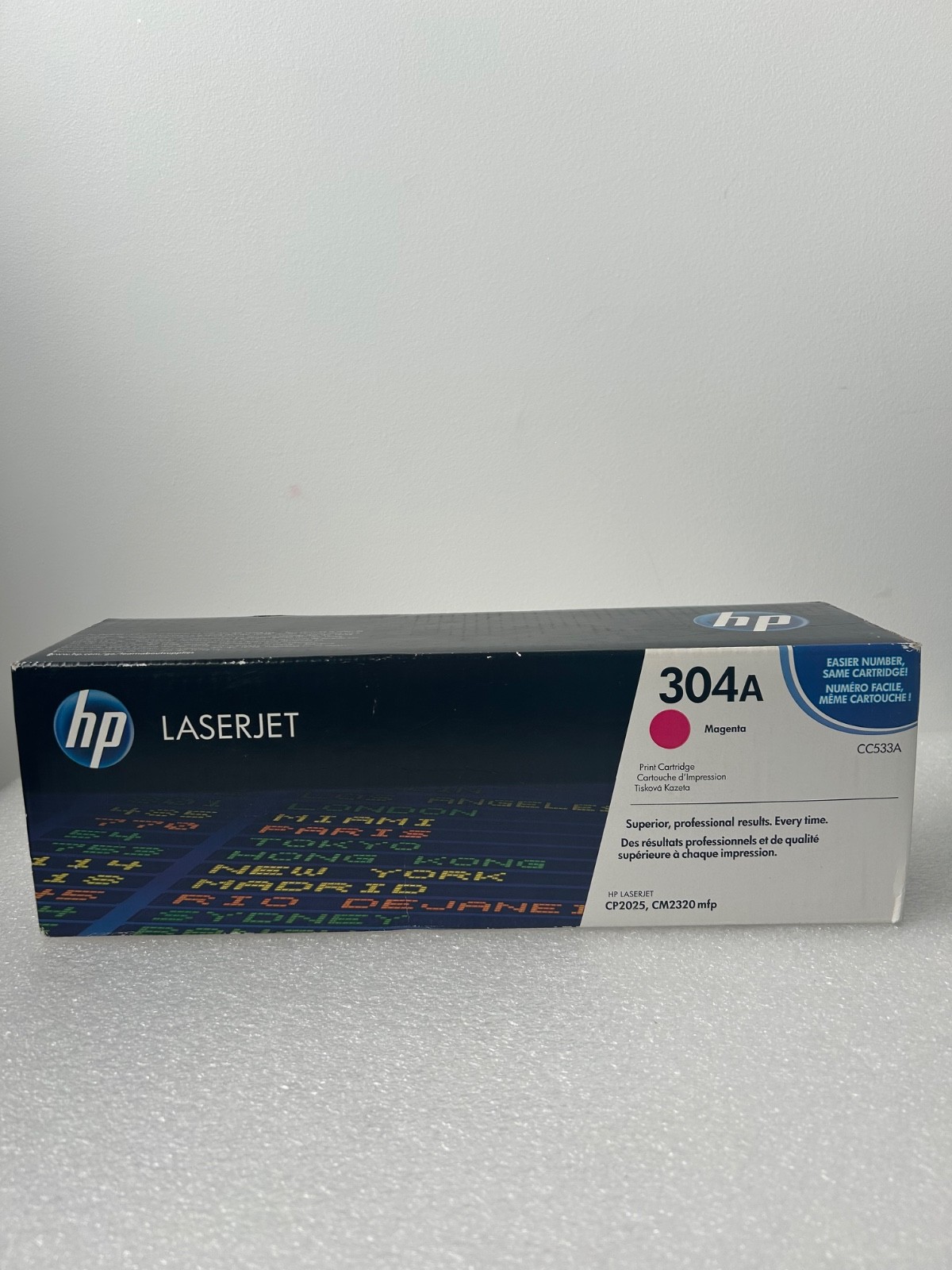 Toner original HP 304A CC533A magenta cartouche laser neuve sous blister pour LaserJet Color