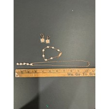 Rose Gold Tone Crystal Jewelry Set   Necklace, Bracelet  Earrings