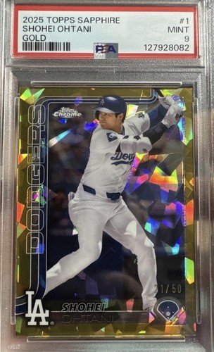 2025 Topps Chrome Sapphire Shohei Ohtani #1 Gold /50 PSA