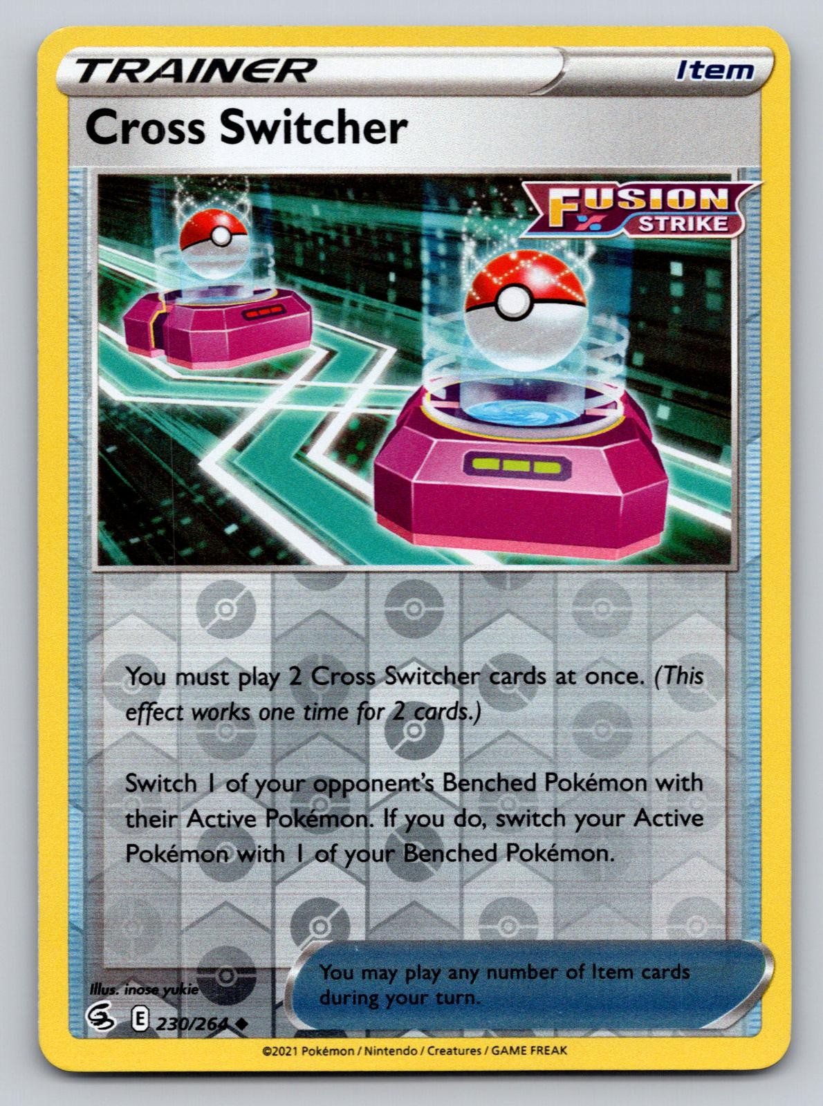 Pokemon Cross Switcher 230/264 Reverse Holo Uncommon Fusion Strike LP