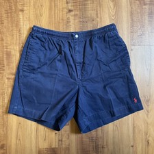 Vintage Polo Ralph Lauren Prepster Shorts Mens M Blue Chino Drawstring Casual