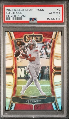 C.J. Stroud Rookie 2023 Select Draft Picks Silver PSA 10