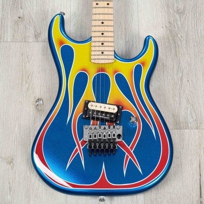 Kramer Baretta Custom ''Hot Rod'' Guitar, Maple Fretboard, Blue Sparkle & Flames