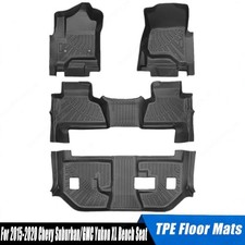 Tpe For 2015-2020 Chevrolet Suburban Bench Seating Floor Mats Liners All Weather Tpe For 2015-2020 Chevrolet Suburban Bench Seating Floor Mats Liners All Weather