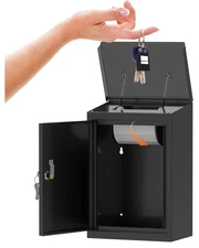 Drop Box for Money and Mail, Drop Slot Safe, Cash Depository Safe. Key Entry