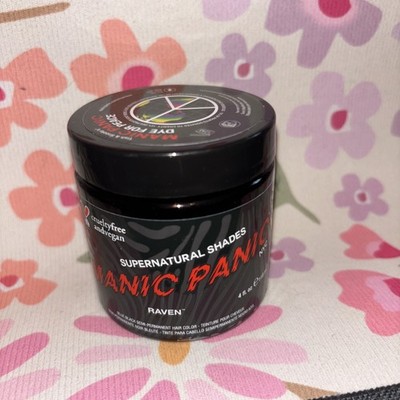 MANIC PANIC Hair Dye Semi Permanent Hair Color Raven Blue Black 4 oz sealed