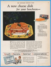 1929 Kraft American Cheese Tomato Sandwich Recipe Processed Food Kitchen Ad