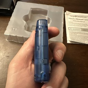Sega Dreamcast Visual Memory Unit VMU Blue - Complete - Authentic - New Battery