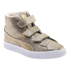 Puma Basket Mid Strap Glitz V PS-Gold Glitter-3.5C