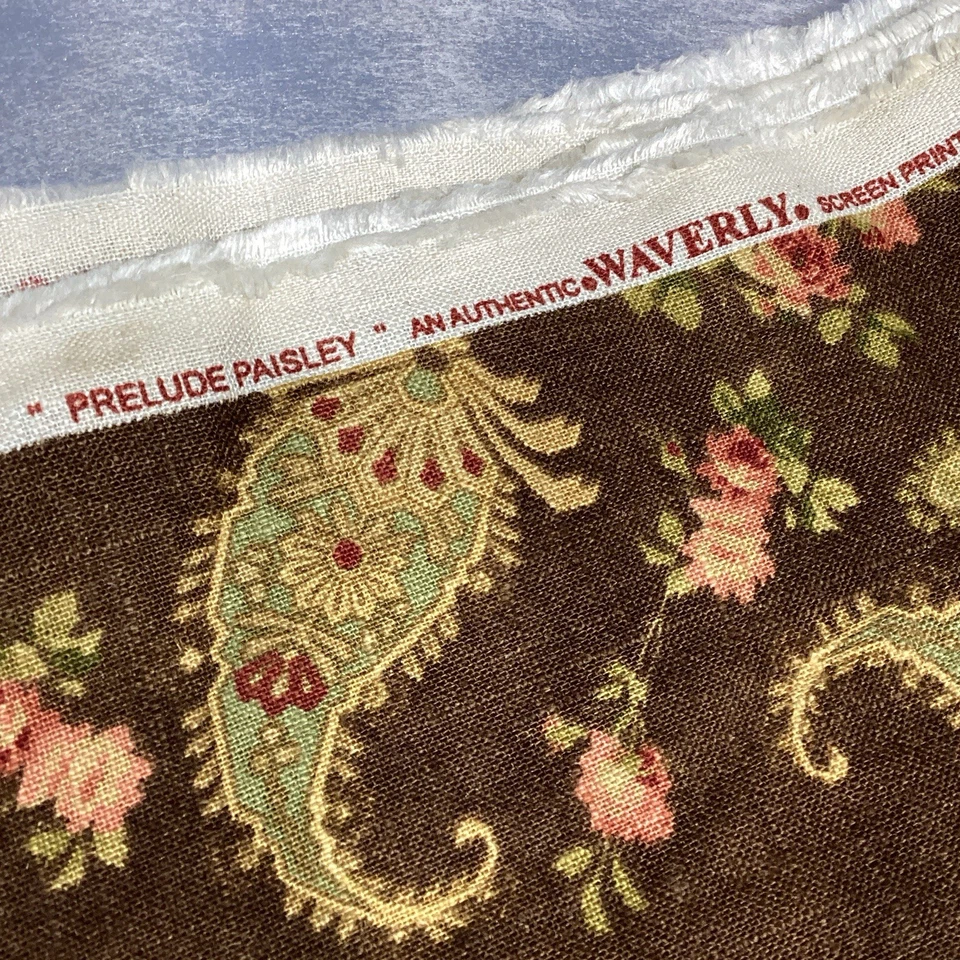 Tela decorativa de cachemira Waverly Prelude 56" x 2,6 yardas marrón 55 % lino 45 % rayón Foto 3 de 4