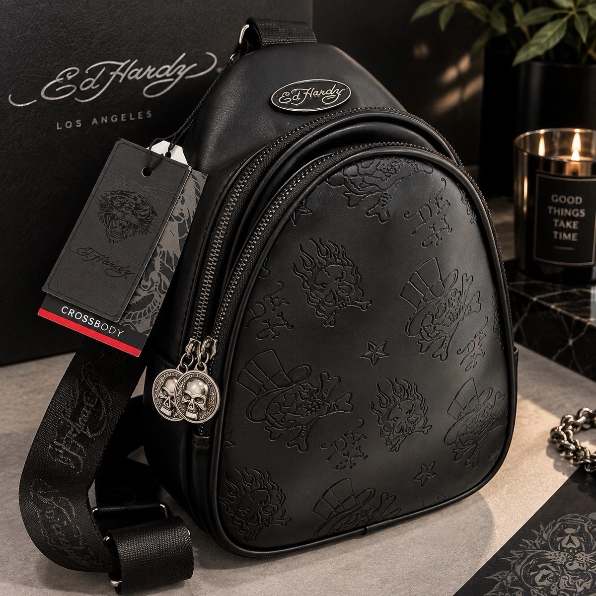 Ed Hardy Faux Leather Bags for Men | Updated Sep 2026