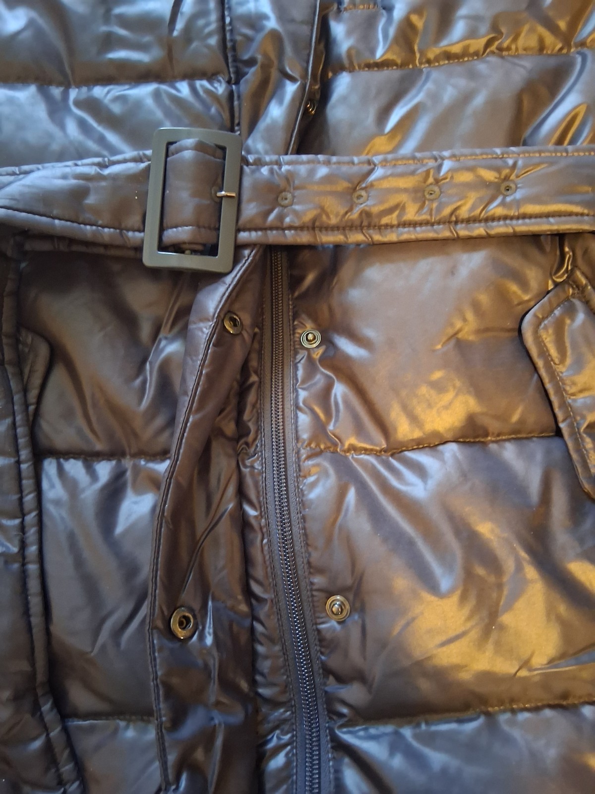 Uniqlo Dark Grey Puffer Mid Lenght Coat Size S Polyester Without a hoodie! thumbnail 5