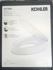 KOHLER 25875-0 Hyten 3" Elevated Toilet Seat Soft Close Elongated White New