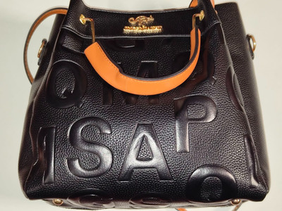JingPin Daishu Faux Leather Bag, Crossbody|Shoulder Bag Black and tan