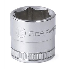 GearWrench 3/8 Inch Drive 6 Point Standard Metric Socket 19mm