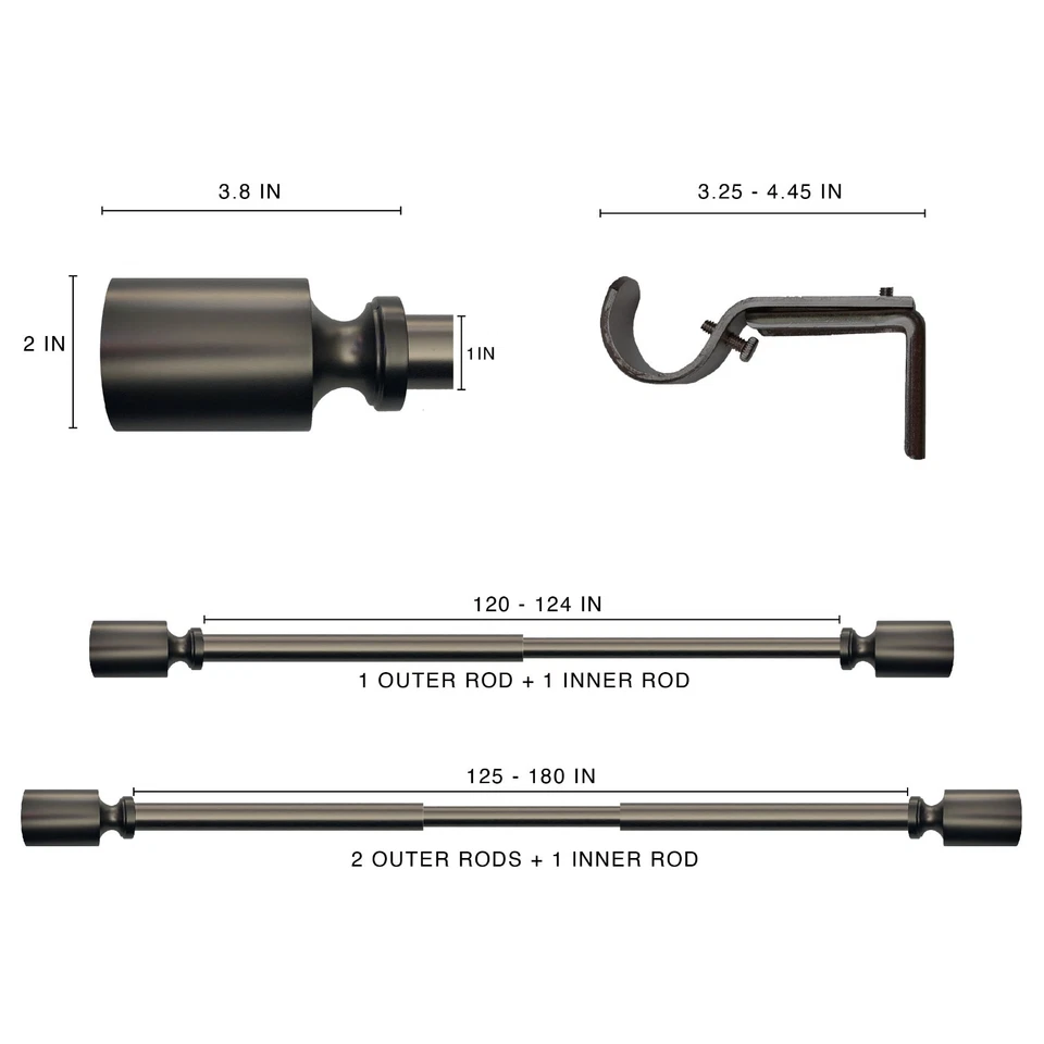 Регулируемый карниз Better Homes & Gardens — 42–180 дюймов — несколько цветов - Изображение 3 из 4