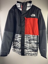The North Face Boys Freedom Extreme Insulated Jacket Red White Black No Hat Sz L