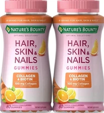 *2026-6-1* Nature's Bounty Biotin And Collagen, Citrus-flavored Gummies, 80 Ct