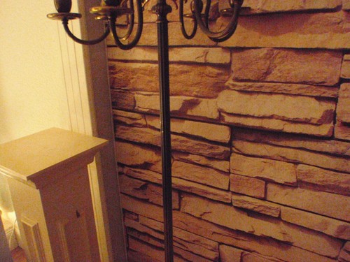 Schöne alte Messing Kronen Steh Lampe mit LED-Beleuchtung - Bild 5 von 5