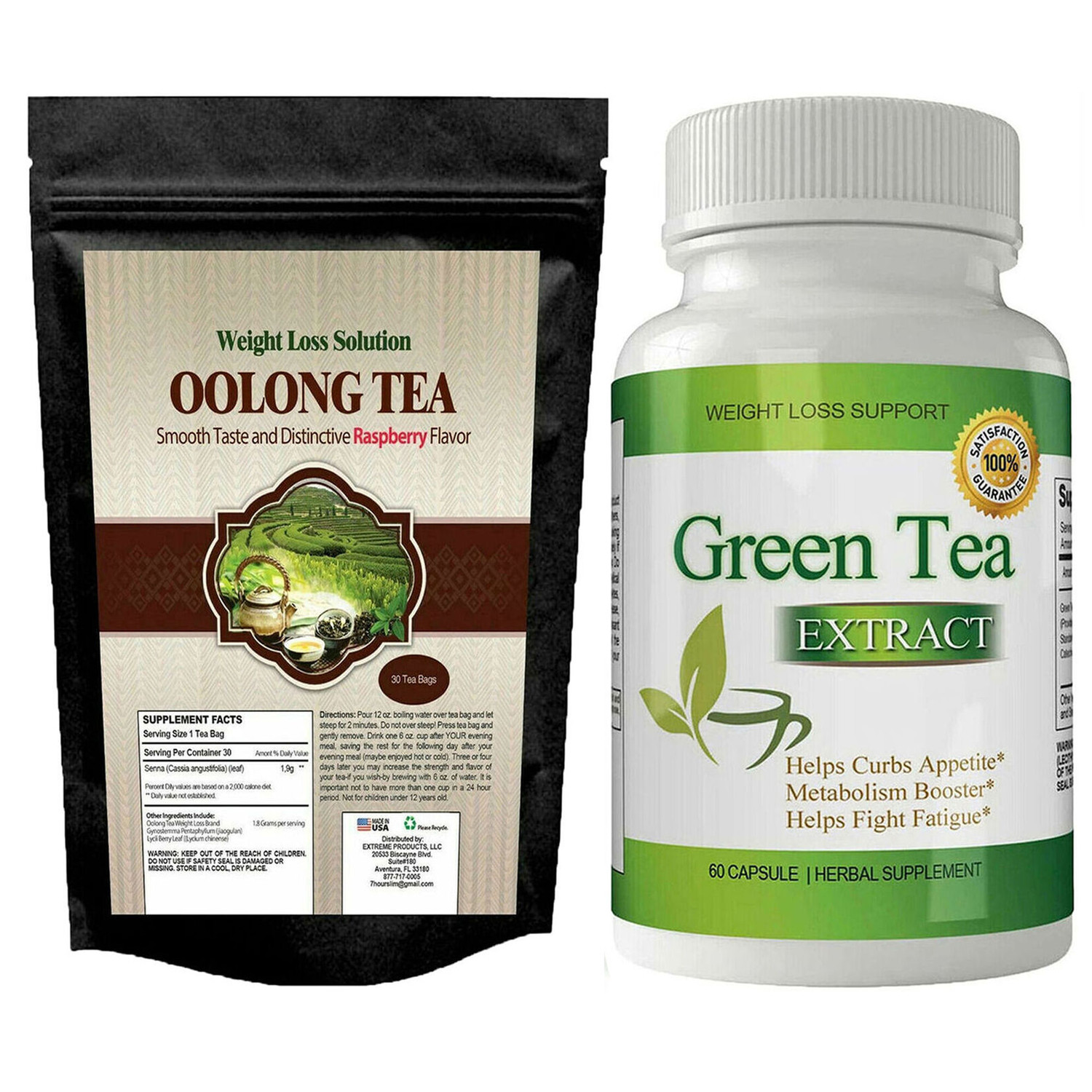 Bags Green Tea Extract Weight Loss Metabolism Booster Pills