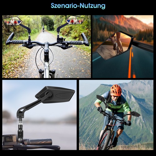 2 Fahrradspiegel E-Bike Rückspiegel Fahrrad Lenker Spiegel MTB City Links Rechts - Bild 10 von 19