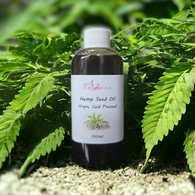 A+ AROMAS Hemp Seed Oil, Virgin, Cold Pressed ~ 100ml