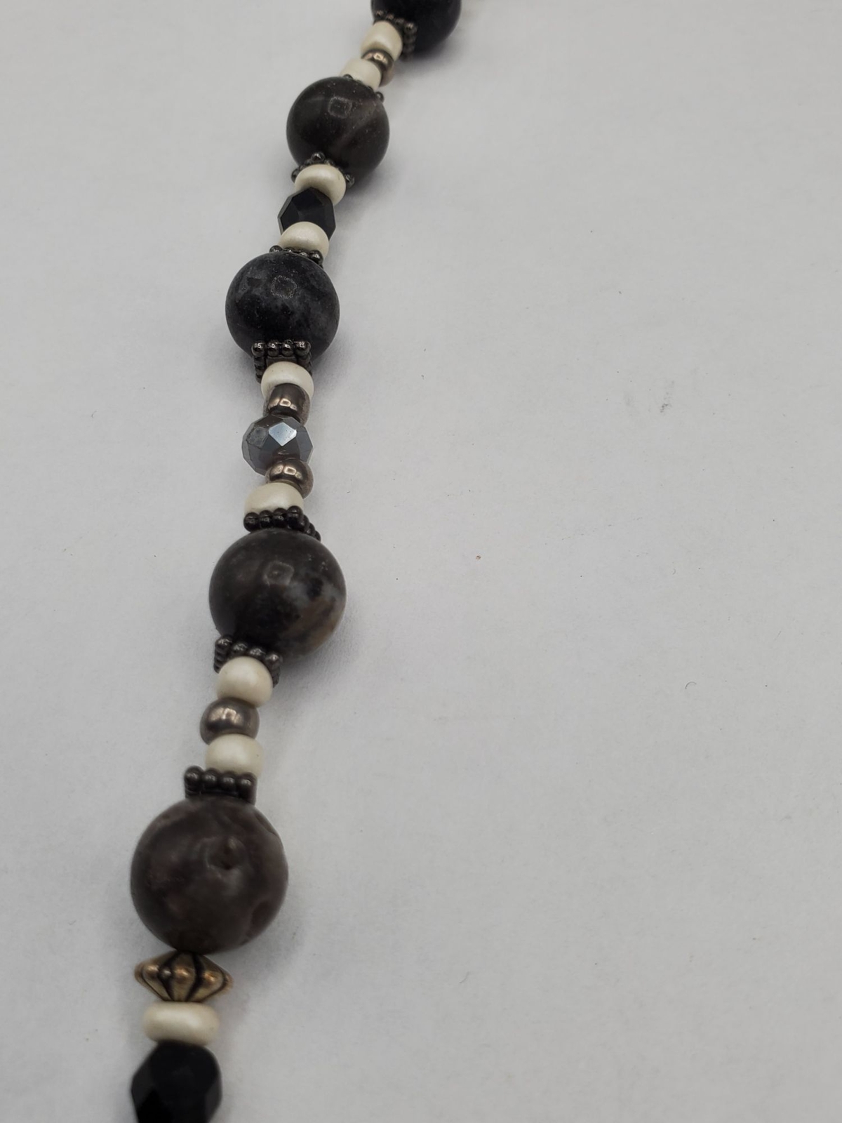 Multi shape color beaded stone looking necklace D… - image 4