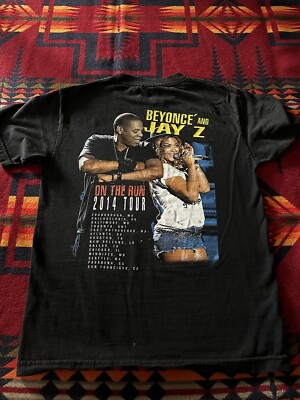 On The Run Tour Jay Z Beyonce Tee Shirt Black 2014 Hip Hop Rap