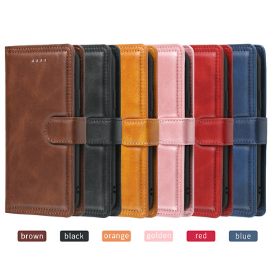 For iPhone 12 11 Pro Max XS 87 Magnet Retro Flip Leather Wallet Card Case Cover 