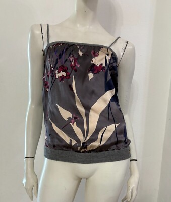 CELYN B ELISABETTA FRANCHI Top grau lila gemustert Gr. IT 40