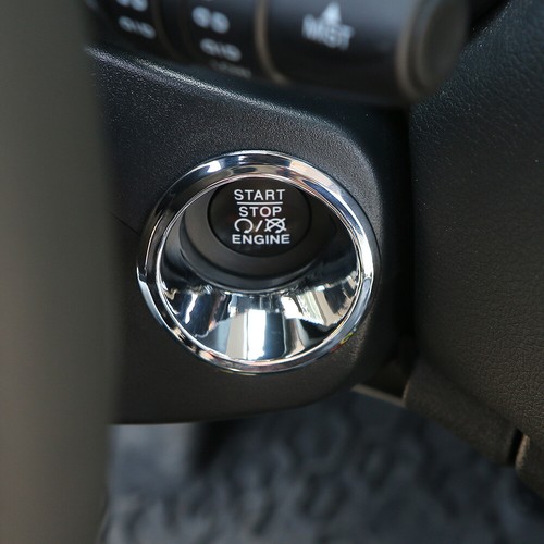 ABS Car Engine Start Stop Button Decor Cover Trim For 2015-2017 Jeep Renegade - Picture 3 of 8