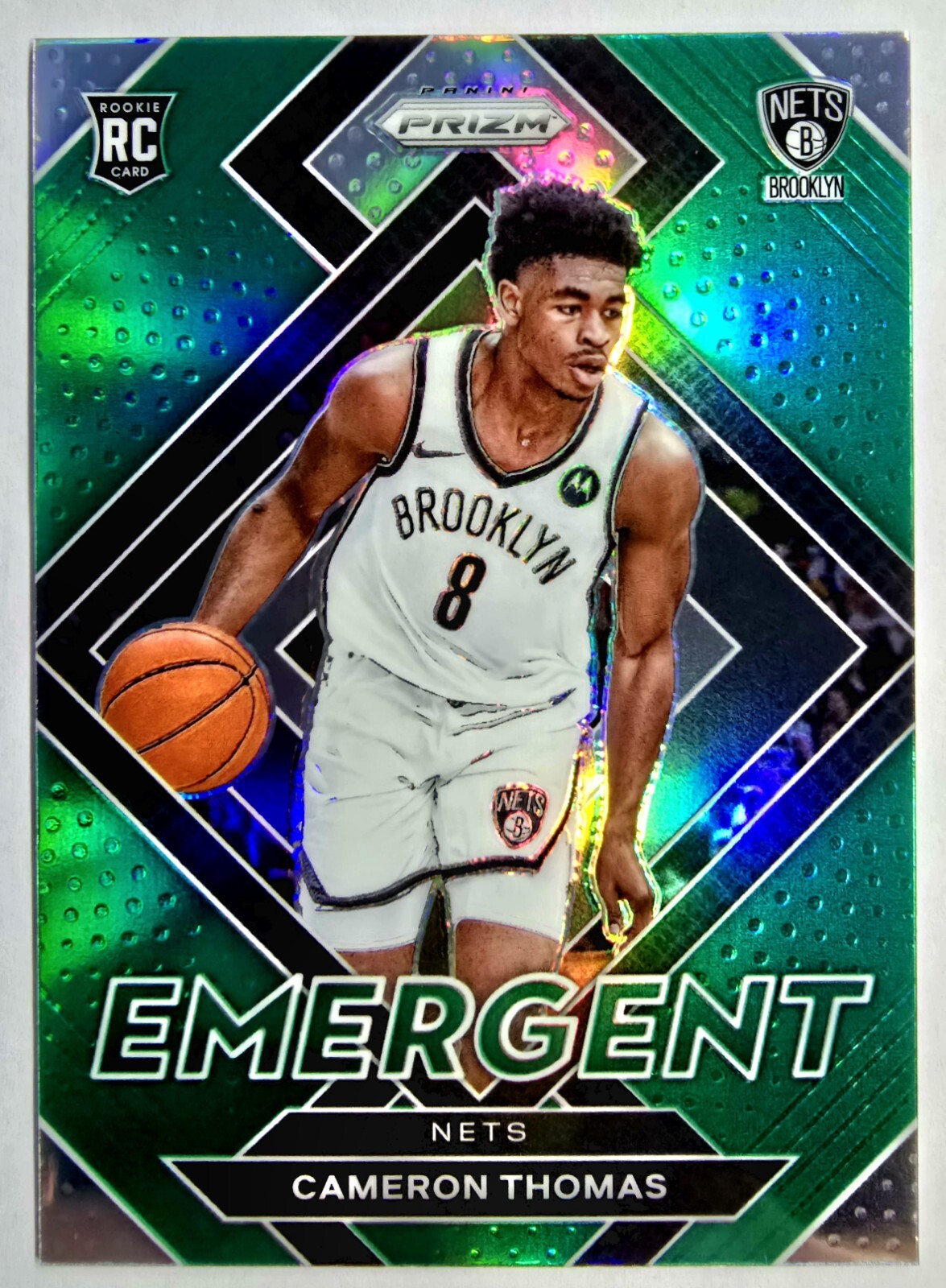 Cameron Thomas #4 2021-22 Panini Prizm Emergent Prizm Green Brooklyn Nets 🟢
