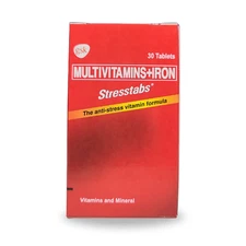 STRESSTABS - Multivitamins + Iron - Anti Stress Vitamin Formula 30 Tablets