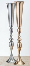 Gold & SIlver Metal Vase Urn  74cm & 90cm Height Flower Centrepiece 