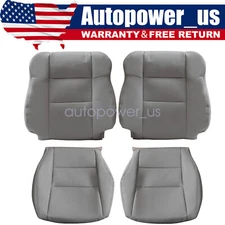 For Acura RDX 2007-2012 Driver & Passenger Bottom & Top Leather Seat Cover Gray