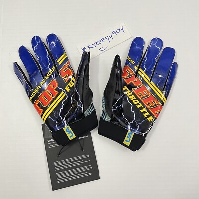 Mens 2XL | Under Armour UA Blur Top Speed Full Throttle Football Gloves Glue 3