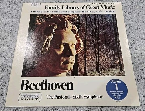Beethoven Family Library of Great Music Album LP Record 1970 Vinyl LP Record Vtg