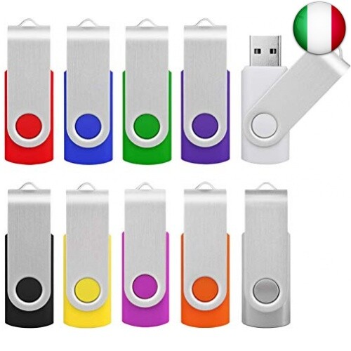 KOOTION Chiavetta USB 16GB 10 Pezzi Pendrive 16 Giga 2.0 Penna USB, Set 10