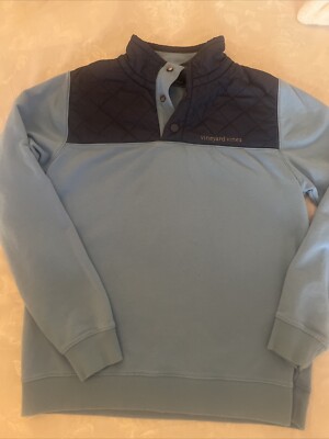 Boy s Vineyard Vines Blue Long Sleeve Pullover Sz XL 18