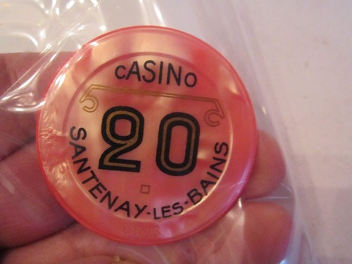 VINTAGE SANTENAY LES BAINS CASINO CHIP - 20 FRANCS - Picture 2 of 2