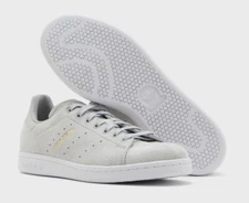 Adidas Stan Smith Men Casual Retro Tennis Shoe Gray White Sneaker Trainer NEW