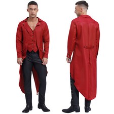 Men's Tailcoat Fancy Coat Steampunk Outerwear Magician Jacket Party Blazers