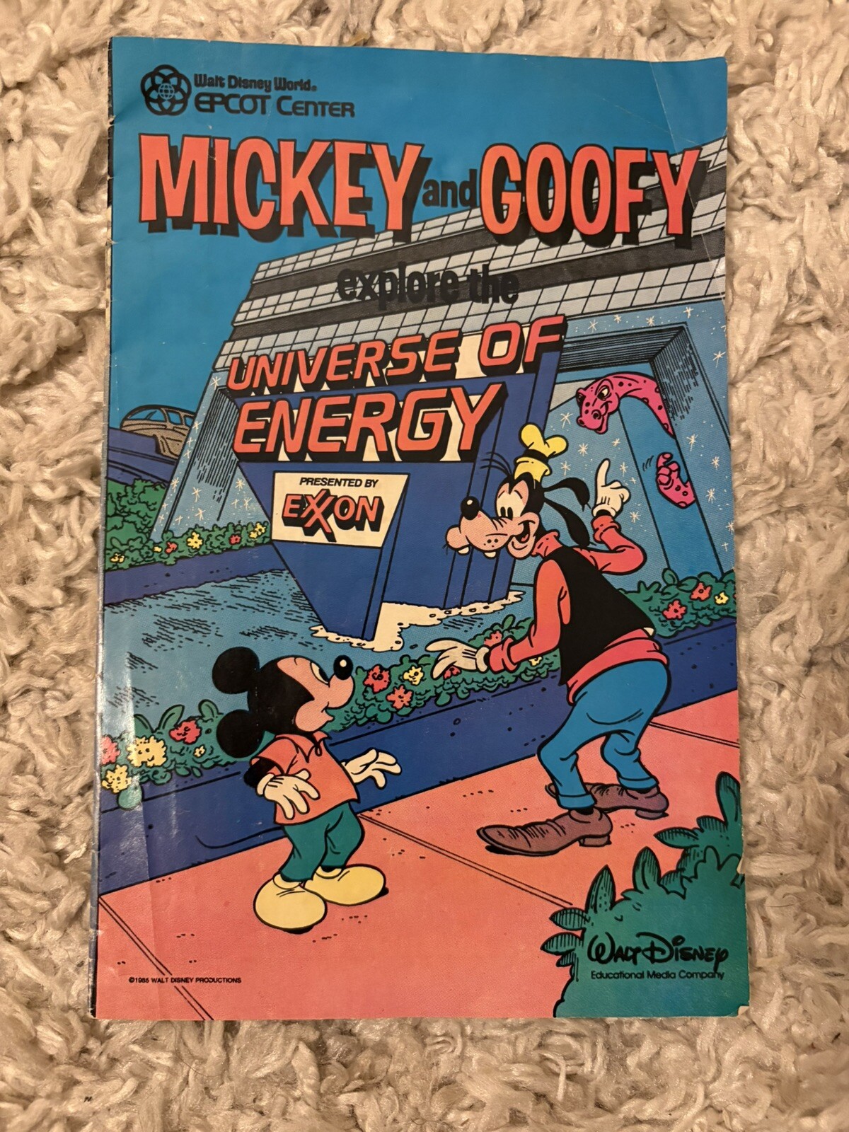 1985 Disney World Epcot Mickey Goofy Explore the Universe of Energy ...