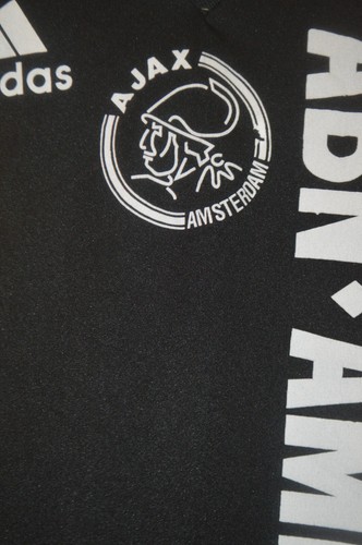 VTG ADIDAS AMSTERDAM AJAX FC FOOTBALL CLUB JERSEY SHIRT YELLOW BLACK SOCCER LRG! - Picture 7 of 12