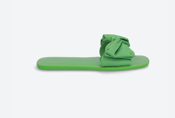 Kate Spade Bikini Slide Sandal Green Bow Size 8.5 $98 | eBay