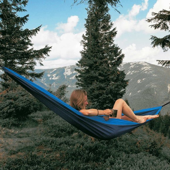 Hidden Wild Double Travel Hammock with Carry Bag , Blue | eBay